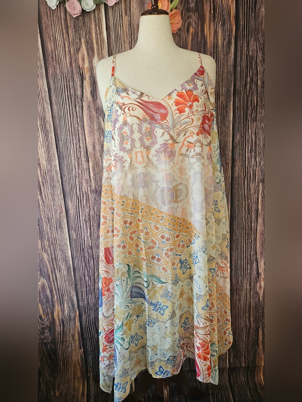 City Chic Zambia Floral Slipdress Plus Size 18W